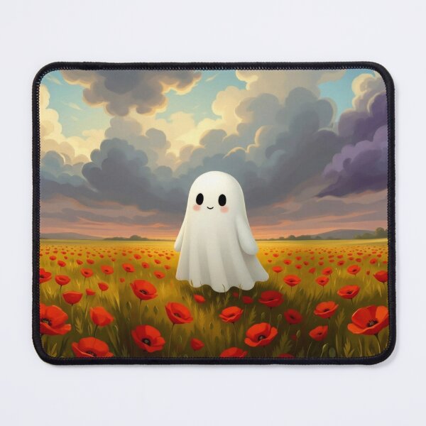 Item preview, Little Ghost in a Poppy Field  designed and sold by Buy us a Coffee Digital Ai Art Design .