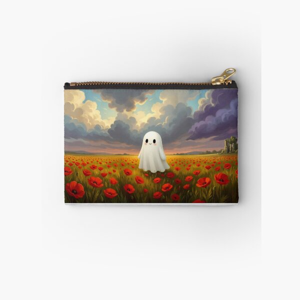 Item preview, Little Ghost in a Poppy Field  designed and sold by Buy us a Coffee Digital Ai Art Design .
