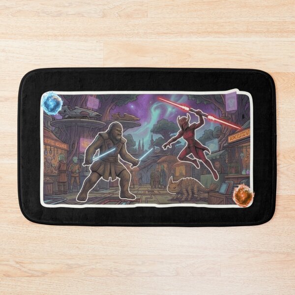 Item preview, Epic Duel Cartoon Caricature Style Wookie and Shadow designed and sold by Rex Vox.