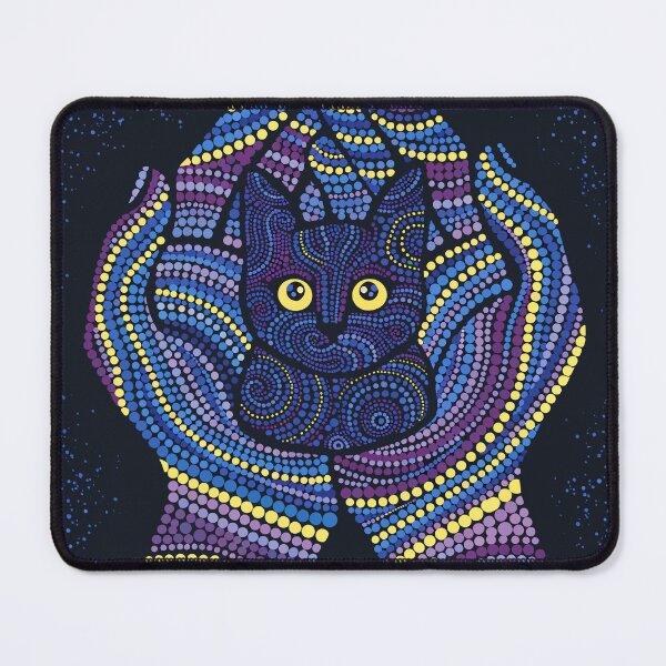 Item preview, Purple Mandala Cat Hands Dot Art designed and sold by Stellar Geometry.