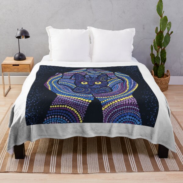 Item preview, Purple Mandala Cat Hands Dot Art designed and sold by Stellar Geometry.