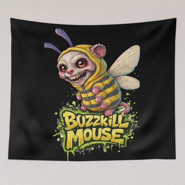 Item preview, Buzzkill Mouse Creepy Bee Costume Graphic designed and sold by Shirtaholism.