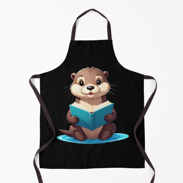 Artikelvorschau, Niedlicher Otter liest ein Buch – Entzückender Bücherwurm-Otter entworfen und verkauft von TripleMoonCrafts.