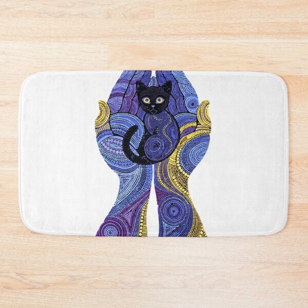 Item preview, Purple Mandala Cat Hands Dot Art designed and sold by Stellar Geometry.