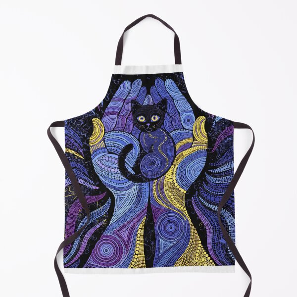 Item preview, Purple Mandala Cat Hands Dot Art designed and sold by Stellar Geometry.