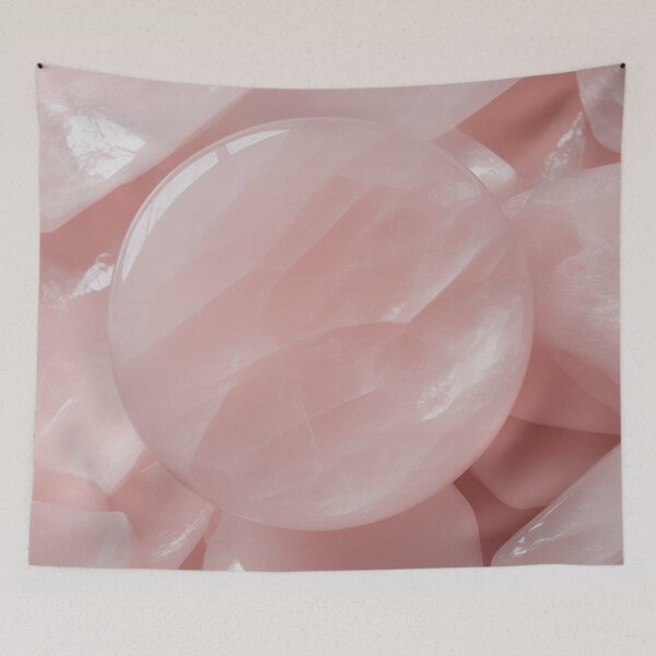 Item preview, Minimalist Rose Quartz Crystal | Soft Pink Gemstone Texture Art designed and sold by Midnight Veil Designs.