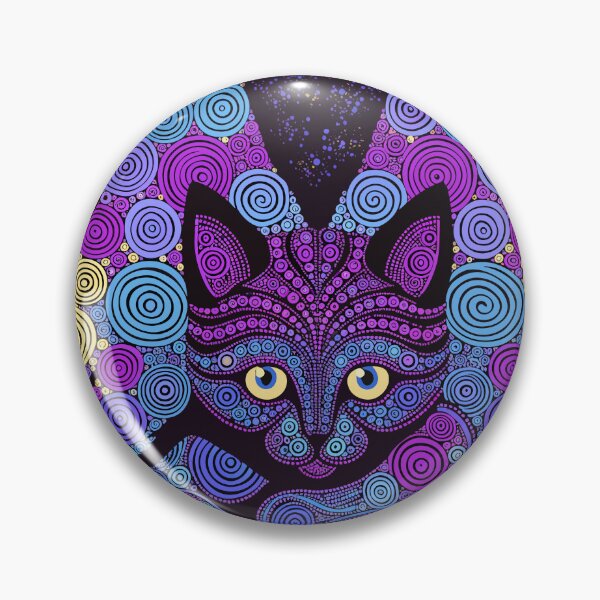 Item preview, Purple Mandala Cat Hands Dot Art designed and sold by Stellar Geometry.