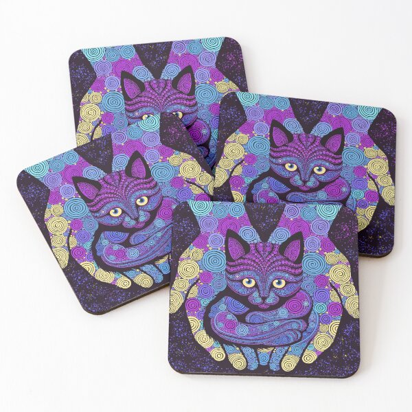 Item preview, Purple Mandala Cat Hands Dot Art designed and sold by Stellar Geometry.