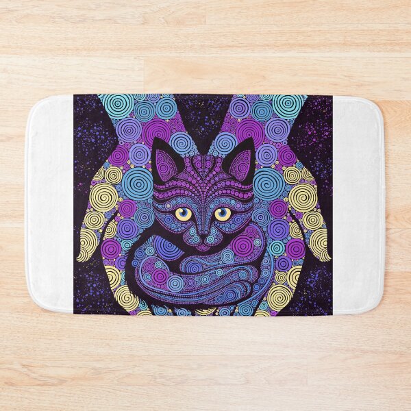 Item preview, Purple Mandala Cat Hands Dot Art designed and sold by Stellar Geometry.