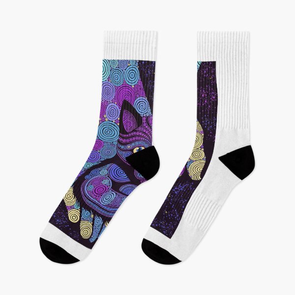 Item preview, Purple Mandala Cat Hands Dot Art designed and sold by Stellar Geometry.
