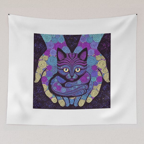 Item preview, Purple Mandala Cat Hands Dot Art designed and sold by Stellar Geometry.