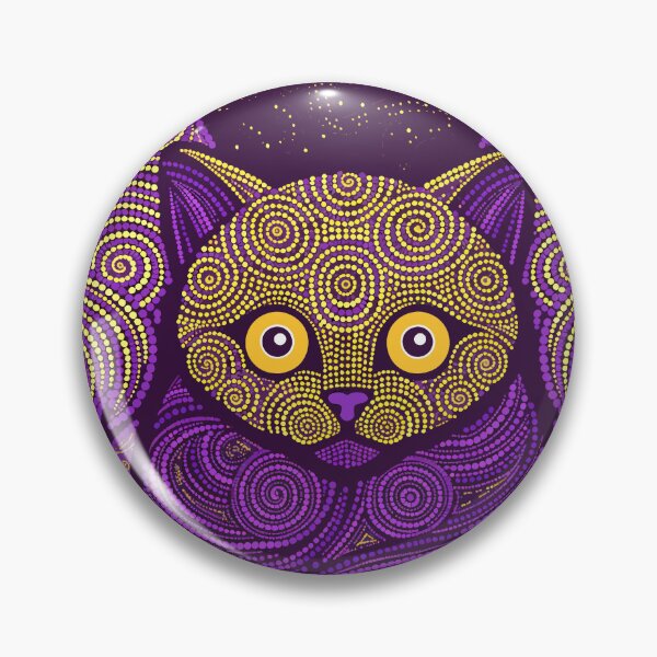 Item preview, Purple Mandala Cat Hands Dot Art designed and sold by Stellar Geometry.
