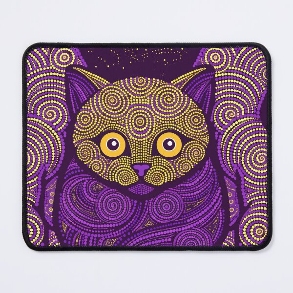 Item preview, Purple Mandala Cat Hands Dot Art designed and sold by Stellar Geometry.