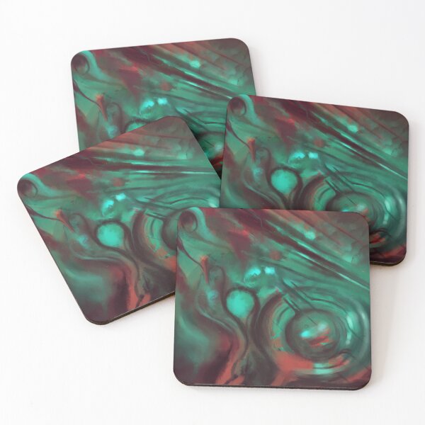 Item preview, Emerald Abyss – Dark Abstract Digital Painting designed and sold by Caelder.
