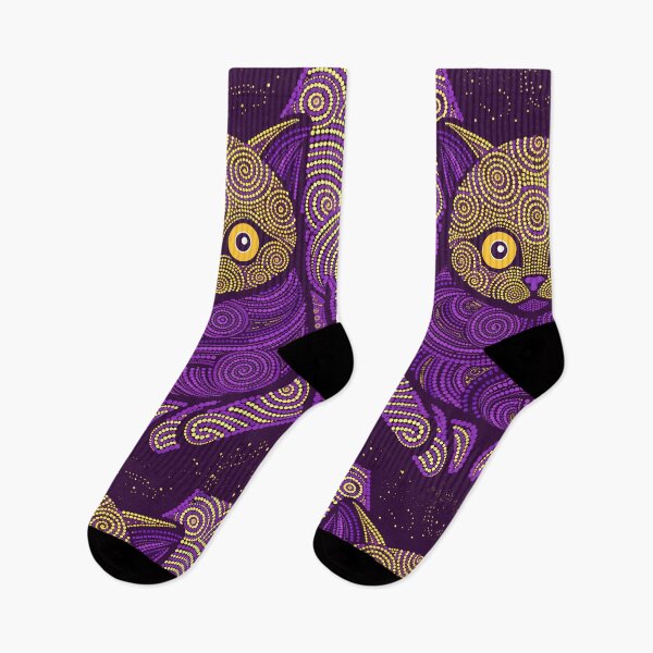 Item preview, Purple Mandala Cat Hands Dot Art designed and sold by Stellar Geometry.
