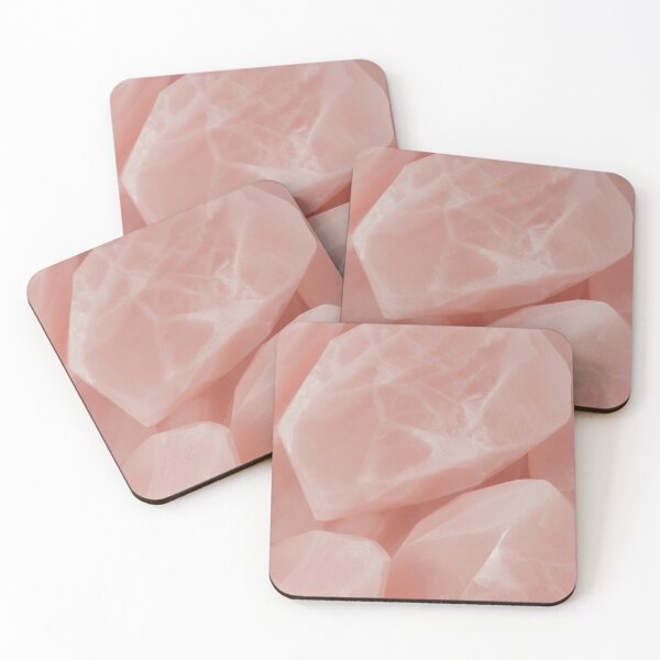 Item preview, Minimalist Rose Quartz Crystals | Soft Pink Gemstone Texture Art designed and sold by Midnight Veil Designs.