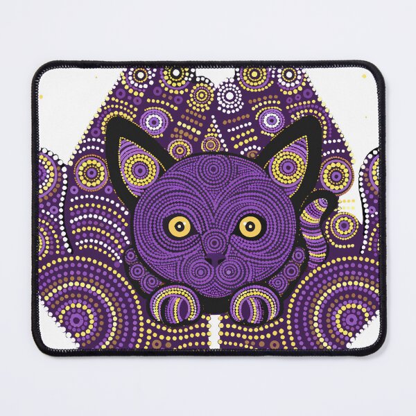 Item preview, Purple Mandala Cat Hands Dot Art designed and sold by Stellar Geometry.