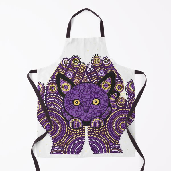 Item preview, Purple Mandala Cat Hands Dot Art designed and sold by Stellar Geometry.