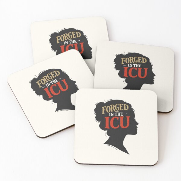 Item preview, ICU Nurse Forged in the ICU – Bold Dark Attitude T-Shirt Gift for Nurses designed and sold by KiwyStudio.