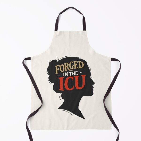 Item preview, ICU Nurse Forged in the ICU – Bold Dark Attitude T-Shirt Gift for Nurses designed and sold by KiwyStudio.