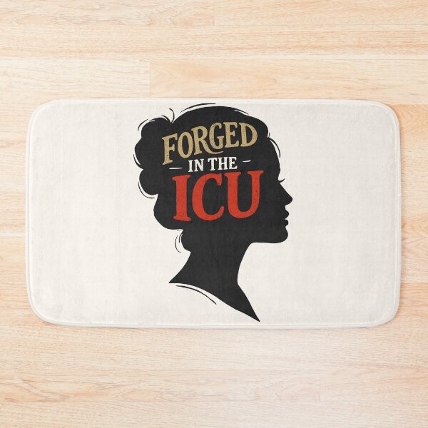 Item preview, ICU Nurse Forged in the ICU – Bold Dark Attitude T-Shirt Gift for Nurses designed and sold by KiwyStudio.