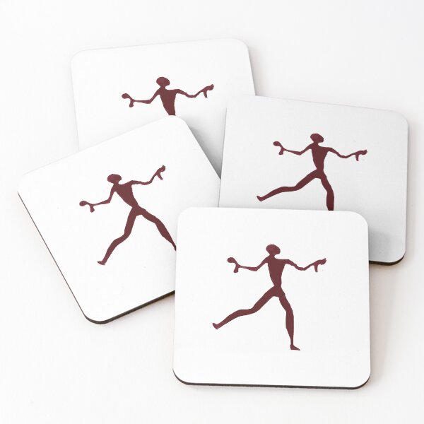 Item preview, Ancient Catalhoyuk Red Wall Art Man Dancing designed and sold by culture_prophet.