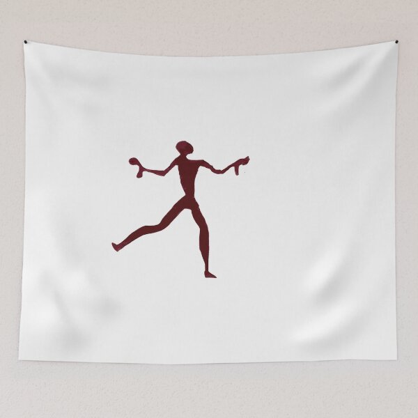 Item preview, Ancient Catalhoyuk Red Wall Art Man Dancing designed and sold by culture_prophet.