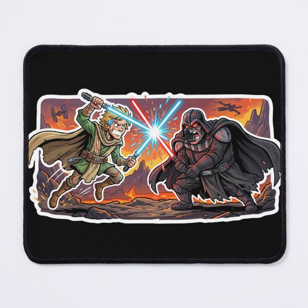 Item preview, Epic Duel Cartoon Caricature Guardian and Damaged Vader designed and sold by Rex Vox.