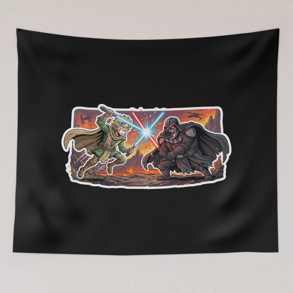 Item preview, Epic Duel Cartoon Caricature Guardian and Damaged Vader designed and sold by Rex Vox.