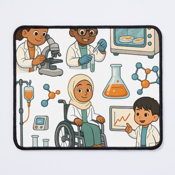 Item preview, Perform science activities in a lab setting with various equipment and experiments during a learning session designed and sold by SpaceartLilu.