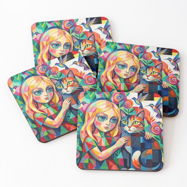 Item preview, Beautiful girl with a cat. designed and sold by Natalia-Vlad.