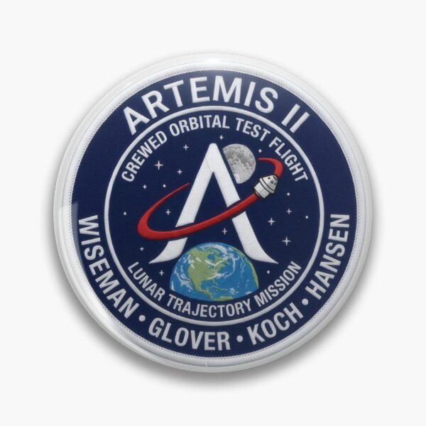 Item preview, Artemis II Mission Patch: Official Crew names – Wiseman, Glover, Koch, Hansen designed and sold by aivibesfunny.