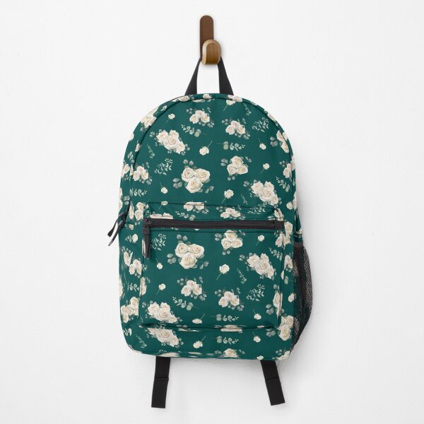 Item preview, Floral White Roses with Teal Greenery designed and sold by StudioBlack.