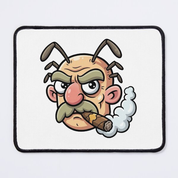 Item preview, Funny Old Insect Smoking Cigar – Vintage Cartoon Bug Mascot designed and sold by Dospart.