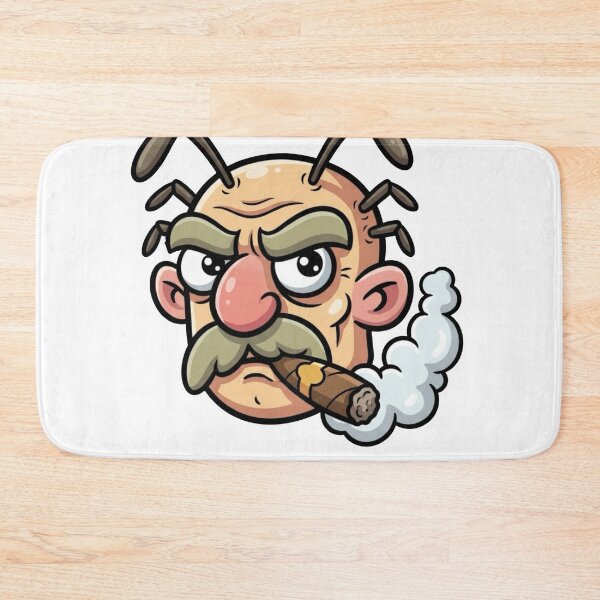 Item preview, Funny Old Insect Smoking Cigar – Vintage Cartoon Bug Mascot designed and sold by Dospart.