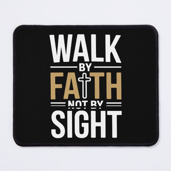 Item preview, Walk By Faith Not By Sight Christian Typography Design | Bible Verse Cross designed and sold by EvolusionPro.