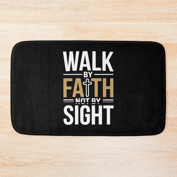 Item preview, Walk By Faith Not By Sight Christian Typography Design | Bible Verse Cross designed and sold by EvolusionPro.