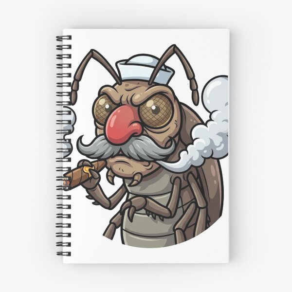 Item preview, Funny Old Insect Smoking Cigar – Vintage Cartoon Bug Mascot designed and sold by Dospart.