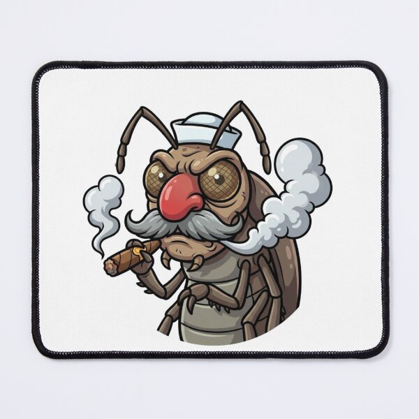 Item preview, Funny Old Insect Smoking Cigar – Vintage Cartoon Bug Mascot designed and sold by Dospart.