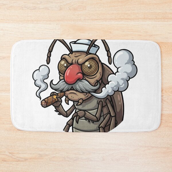 Item preview, Funny Old Insect Smoking Cigar – Vintage Cartoon Bug Mascot designed and sold by Dospart.
