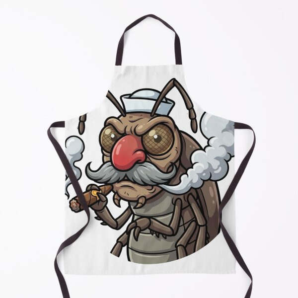 Item preview, Funny Old Insect Smoking Cigar – Vintage Cartoon Bug Mascot designed and sold by Dospart.