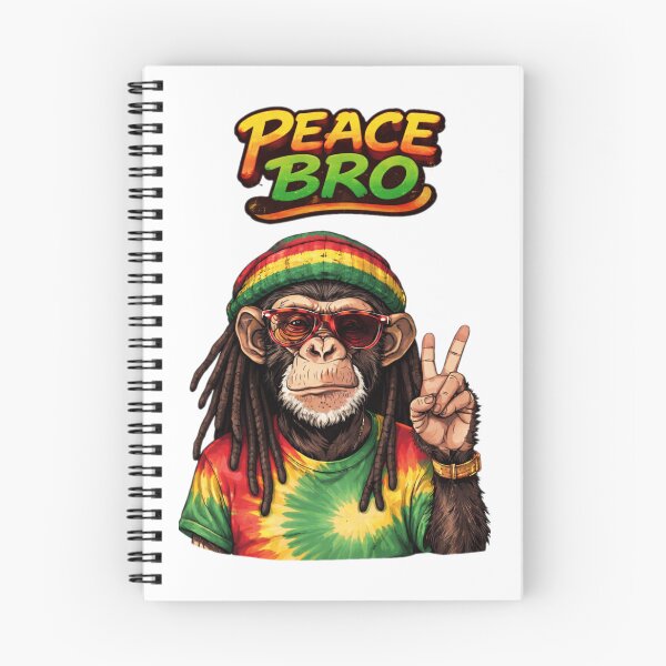 Item preview, Peace Bro Rasta Chimpanzee Graphic designed and sold by Shirtaholism.
