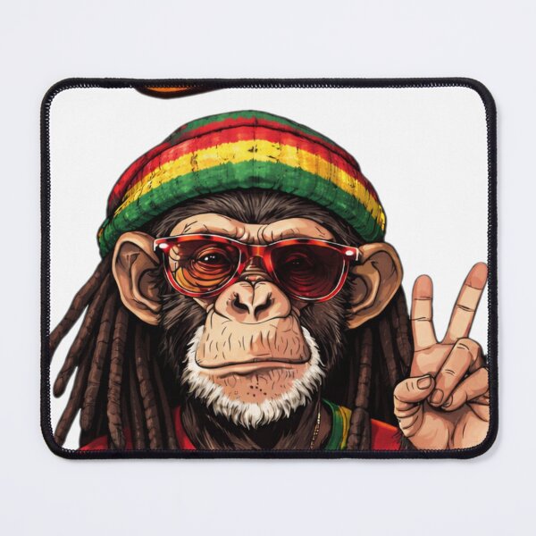 Item preview, Peace Bro Rasta Chimpanzee Graphic designed and sold by Shirtaholism.