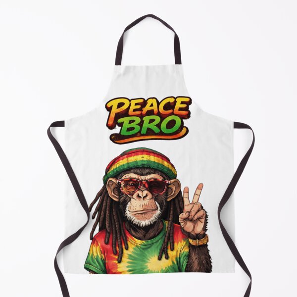 Item preview, Peace Bro Rasta Chimpanzee Graphic designed and sold by Shirtaholism.