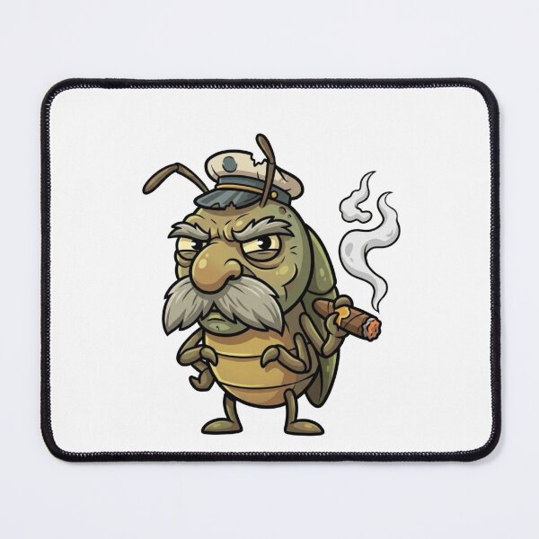 Item preview, Funny Old Insect Smoking Cigar – Vintage Cartoon Bug Mascot designed and sold by Dospart.