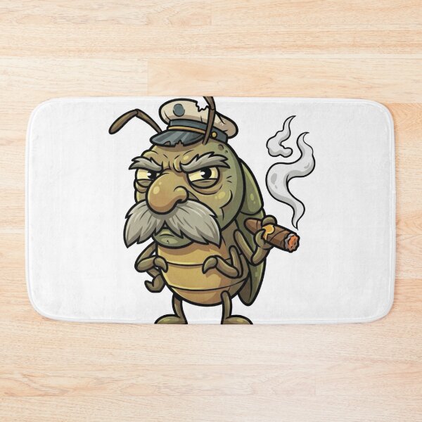 Item preview, Funny Old Insect Smoking Cigar – Vintage Cartoon Bug Mascot designed and sold by Dospart.