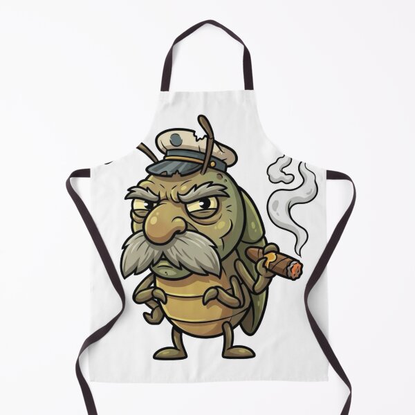 Item preview, Funny Old Insect Smoking Cigar – Vintage Cartoon Bug Mascot designed and sold by Dospart.