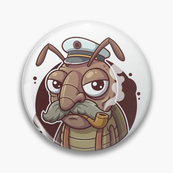 Item preview, Funny Old Insect Smoking Cigar – Vintage Cartoon Bug Mascot designed and sold by Dospart.