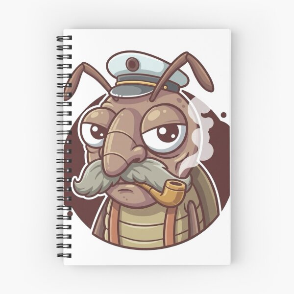 Item preview, Funny Old Insect Smoking Cigar – Vintage Cartoon Bug Mascot designed and sold by Dospart.