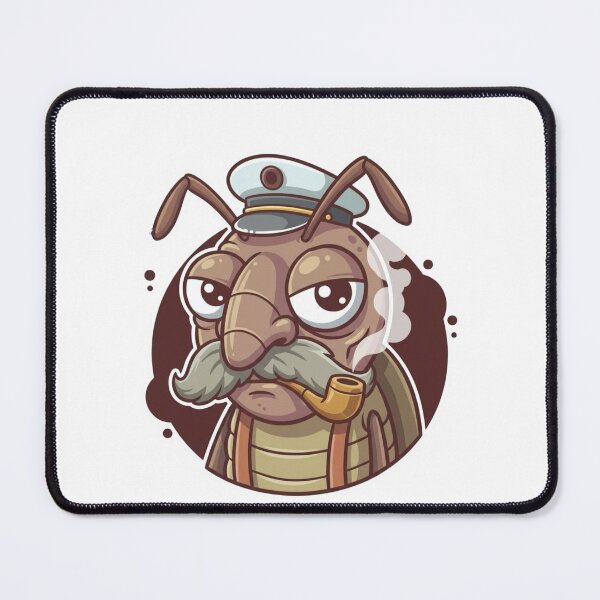 Item preview, Funny Old Insect Smoking Cigar – Vintage Cartoon Bug Mascot designed and sold by Dospart.